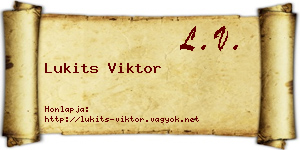 Lukits Viktor névjegykártya